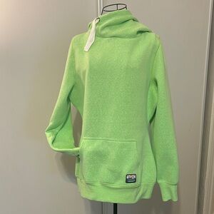 DSG Unique Light Green Hoodie Sweatshirt Kangaroo Pocket Size M